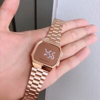 A51 - Đồng Hồ Nam Nữ Tráng Gương Led Cảm Ứng Cao Cấp Dây Thép Sang Trọng - Tick Tock Watch