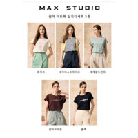 (A518) Áo trơn logo ngực Max studio from rộng 4 màu (55 - 88)