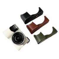 A6000 A6100 A6300 PU Nửa Đế Túi Thân Vỏ Bảo Vệ Cho Sony ILCE-6000 ILCE-6100 ILCE-6300 Camera