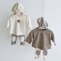 A66 Áo xám dài tay gấu cho bé