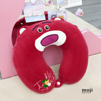 A.771 Gấu bông chữ U ruột cao su TS Gấu dâu Lotso face có tai