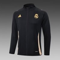 A780 # 24-25 Dài Kéo Real Madrid Đen Cổ Điển Áo Bóng Đá S-XXL Bóng Đá Dài Tay Nhanh Khô Thể Thao Bóng Đá Top AAA