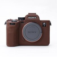 A7M4 Silicone Armor Skin Bao Da Vỏ Bảo Vệ Thân Túi Túi Máy Ảnh Mirrorless Cho Sony A7 IV A7IV ILCE-7M4 Màu sắc Nâu