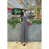 A81 Bộ Sọc Áo Cổ Vest Quần Âu