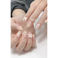 (A86) Nailbox thiết kế sơn thạch trang trí đầu móng đính nơ xinh xắn