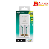 [A869] Bộ sạc nhỏ gọn với 2 pin AA 2100mAh chính hãng SONY BCG-34HW2KN