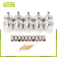 Aa 10 Cái N Nam Cắm Uốn RG58 RG142 LMR195 RG400 Cáp Đồng Trục Đầu Nối Thẳng