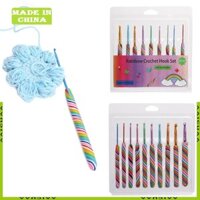 Aa 9 10 Chiếc 2 0mm-6 5mm Bộ Kim Móc Đan Nhiều Màu Sắc Móc