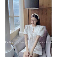 ❤️❤️ Siêu phẩm sét váy gấm mix áo khoác ngoài cực cute 😍😍😍