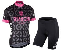 AAA Cao Cấp PRO Bianchi Nữ Ngắn Tay Đi Xe Đạp Jersey Bộ Dụng Cụ MTB Xe Đạp Đường Bộ Đi Xe Đạp Phù Hợp Với Miếng Gel Xe Đạp Trang Phục