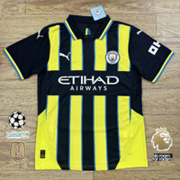 Aaa + Người hâm mộ Áo bóng đá 24 / 25 Áo sân khách Manchester City SIZE S-4XL Có thể tùy chỉnh với bất kỳ tên và số Áo thun bóng đá chất lượng cao