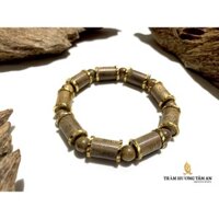 ️🎖️️FREESHIP️🎖️ VÒNG TAY TRẦM HƯƠNG Đốt Trúc Mạ Vàng Non 12 MM