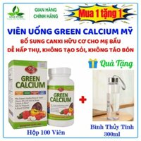✔️️️[Hàng Chính Hãng] Viên uống Green Calcium Mỹ - Bổ sung canxi hữu cơ cho mẹ bầu, không gây táo bón