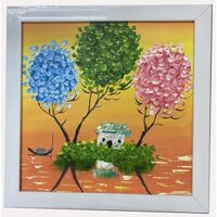 [❤️❤️❤️]Tranh treo tường_Tranh giá rẻ, chất liệu Sơn Acrylic VẼ TAY trên Vải toan treo cầu thang, phòng khách, phòng ngủ