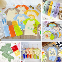 ❤️❤️[Combo 2 bộ hình ngẫu nhiên] Bộ Tay Ngắn Quần Dài Minky Mom Vải Thun Lạnh Mát cho bé từ 8-27kg