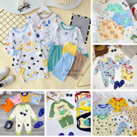 ❤️❤️[Combo 2 bộ màu ngẫu nhiên] Bộ Dài Tay Minky Mom Vải Thun Lạnh cho bé trai bé gái từ 8-27kg