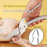 🏵️🏵️Kéo Trợ Lực Cắt Xương Gà Inox Cao Cấp 2in1, thiết kế đa năng, làm dao thái, cạo vảy cá, mở nắp bia