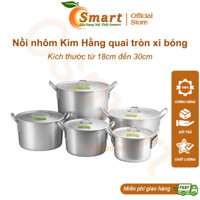 ⚡️𝐅𝐑𝐄𝐄𝐒𝐇𝐈𝐏⚡️Nồi nhôm Kim Hằng ĐB quai tròn xi bóng,nồi Kim Hằng đáy từ dùng cho mọi loại bếp