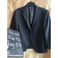 ❣️Áo Vest Blazer Nam Đen Mờ Sọc Dọc Hè Thu ~1m65 2hands (Hàng Si Nhật)