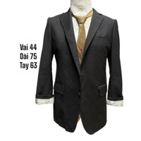 ♥️Áo Vest Blazer Nam Đen Mờ sọc dọc ẩn tay bóng sale 2hands (Hàng Si Nhật Bản)