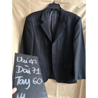 ❣️Áo Vest Blazer Nam Đen Mờ sọc dọc 2 lớp ~1m65 2hands (Hàng Si Hàn Quốc)❤️