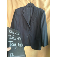 ❣️Áo Vest Blazer Nam màu Xanh Đen sọc dọc 1lớp Hè Thu 2hands (Hàng Si Hàn Quốc)