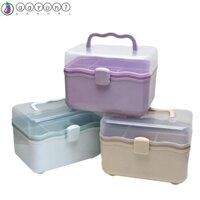 Aaron1 Hộp Bảo Quản 2 Lớp, Hộp Đựng Móng Tay Nghệ Thuật Hộp Đựng Trang Sức, Nhựa Cầm Tay Dung Tích Lớn Hộp Đựng Mỹ Phẩm Để Bàn Sắp Xếp Văn Phòng Phẩm Sinh Viên