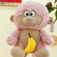 Aaron1 Mô Phỏng Búp Bê Khỉ, Gối Nhồi Bông Siêu Mềm Đồ Chơi Khỉ Sang Trọng, Đồ Trang Trí Sang Trọng Kéo Chuối Hoạt Hình Kawaii Khỉ Thú Nhồi Bông Bạn Gái