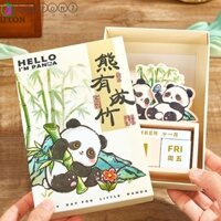 Aaron1 Panda Block Lịch Để Bàn, Hoạt Hình Handmade Lịch Để Bàn Bằng Gỗ, Trang Trí Nhà Sáng Tạo Đa Năng Sinicism Để Bàn Đồ Trang Trí Trẻ Em