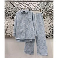 ❤️❤️[Sẵn SÀNG & HÀNG CÓ SẴN]❤️❤️ L * * * V Áo Sơ Mi Nữ + Quần 2 Bộ Vải Jacquard Áo Khoác Nữ Áo Khoác Nữ 2025 Mới