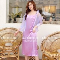 ♥️♥️sét đầm phi và áo khoác  Chất liệu phi và tơ cao cấp, dày dặn, mịn đẹp 🌈🌈Màu sắc:đẹp y ảnh