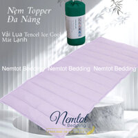 🏳️🌈SIÊU RẺ🏳️🌈 Nệm Topper Tencel Ice Cool Mát Mịn, Xếp Gọn Đa Năng, Tiện Lợi Ngủ Văn Phòng, Du Lịch