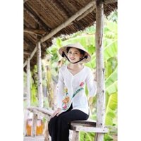 ABB017 SET ÁO BÀ BA HỌA TIẾT HOA