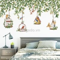 abc [GIẢM GIÁ SỐC] Decal giàn hoa lồng chim DCA15-212 [GIAO CỰC NHANH]