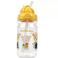 ABF630Y-Bình nước trẻ em nhựa tritan có ống hút 650 ml (Yellow)