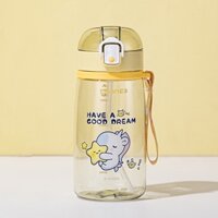 ✔️Bình Nước Có Ống Hút  / Bình  Nước Cho Bé Đi Học Dung Tích 480ml Nhiều Màu  Cute MÃ BN13