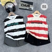 ABL191 - ÁO 3lo CHO BÉ kẻ ngang chia đôi - 18116