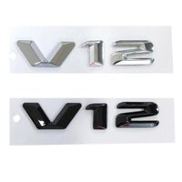 Abs Đen Chrome Chữ Xe Fender Cho Xe Mercedes Benz V12 CL600 W140 M275 CL 500 S600 V12 Biểu Tượng Logo Miếng Dán Huy Hiệu Phụ Kiện
