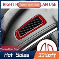 Abs Màu Đỏ Sợi Carbon Bên Bảng Điều Khiển Lỗ Thông Khí Bao Viền Trang Trí Miếng Dán Cho Xe Honda Civic 10Th Gen 2016 2017 2018 2019 (RHD) Phần