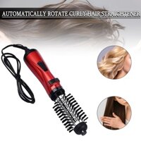 ABS Rotating Hair Straightener 3-in-1 Hot Air Spin Dryer Brush for Dry Hair