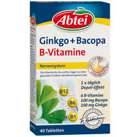 Abtei Ginkgo + Bacopa B-Vitamine, 40 St