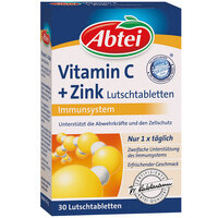 Abtei Vitamin C + Zink Lutschtabletten, 30 St