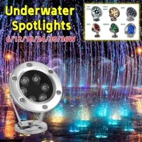 Ac / DC12 / 24V Led Bể cá dưới nước Bể cá Bể cá RGB Spot Light Đèn ngoài trời 6W / 12W / 18W / 24W / 30W / 36W RGB Trắng IP68 Đèn pha dưới nước Led chống nước