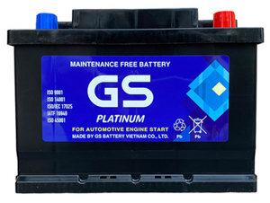 Ắc quy 12V-60Ah GS MF DIN60L-LBN