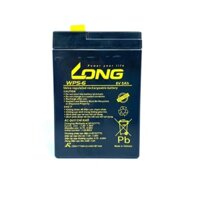 Ắc quy 6V 5Ah Hiệu Long WP5-6 chuyên dùng đèn exit, xe điện trẻ em