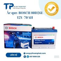 Ắc quy BOSCH 80D26L 12V-70AH miễn bảo dưỡng chuyên dùng cho các dòng xe ô tô và xe tải