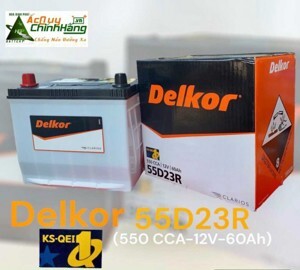 Ắc quy Delkor 55D23R/L - 12V 60AH