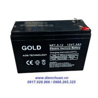 Ắc quy GOLD 12V 7.5AH dùng cho UPS-loa kéo- bình thuốc sâu- lưu điện cửa cuốn