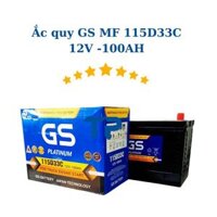 Ắc quy GS MF 115D33C 12V - 100AH cọc chì chuyên dùng cho xe tải Kia, Thaco, Đô thành, Veam, Jac, Fotton, ...v.v.v..