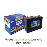 Ắc Quy GS MF 115D33C 12V 100Ah (Cọc Chì) – Ắc Quy Khô Miễn Bảo Dưỡng Cho Xe Tải & Máy Phát
